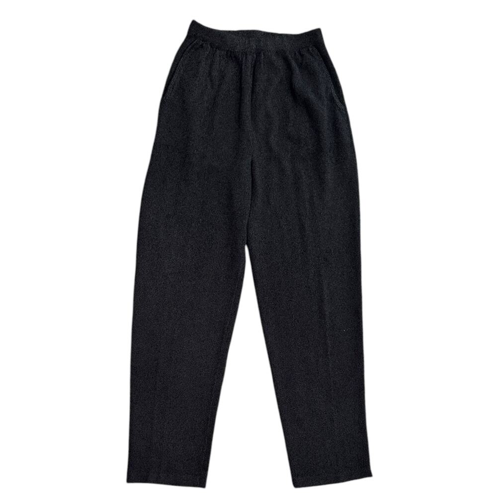 Vintage French Rags Knit Pants In Black